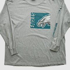 Fanatics Philadelphia Eagles NFL 2000s Long Sleeve T-shirt Heather Gray Vintage