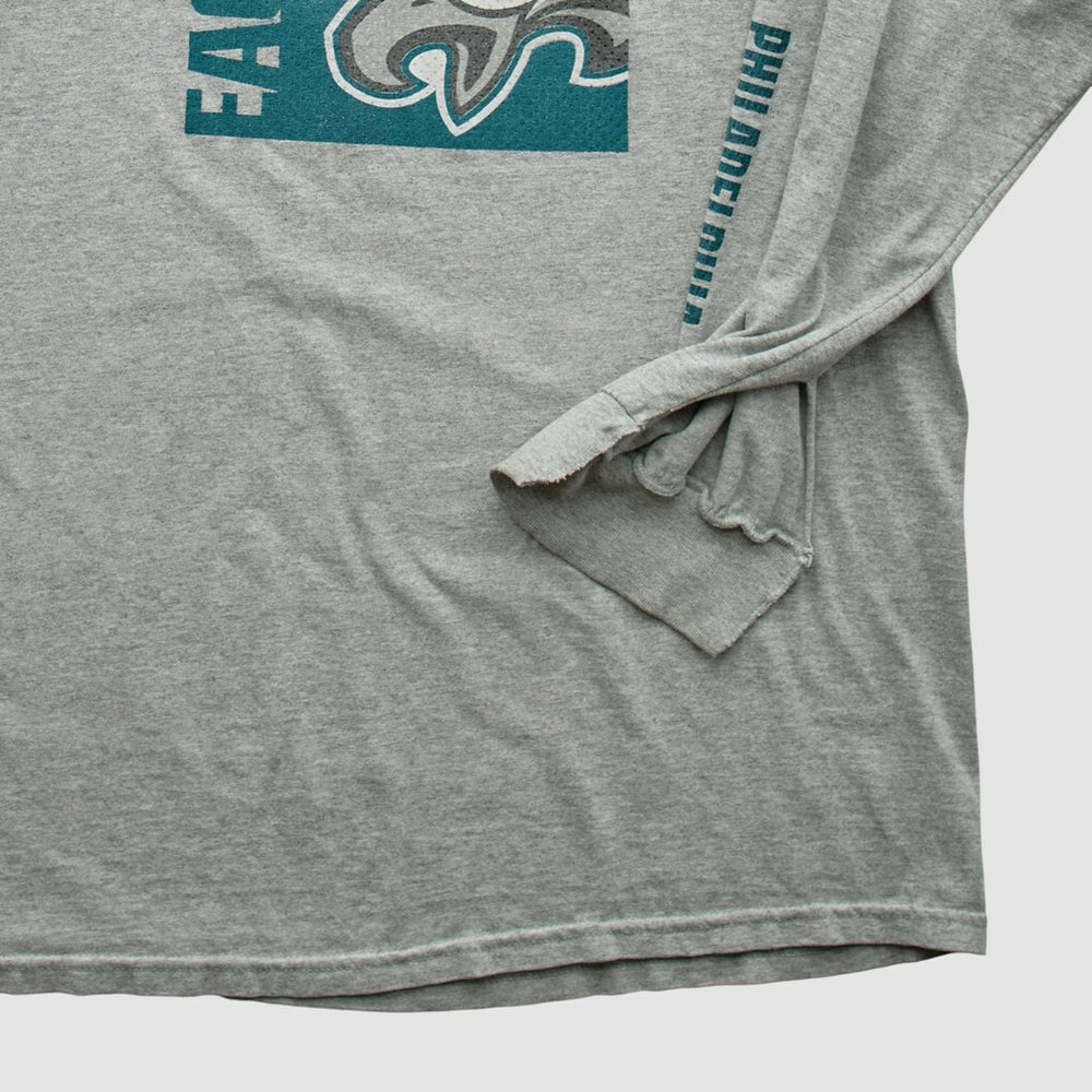 Fanatics Philadelphia Eagles NFL 2000s Long Sleeve T-shirt Heather Gray Vintage