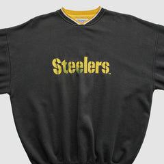 Fanatics Pittsburgh Steelers Starter 90s Pullover Sweatshirt Black Vintage