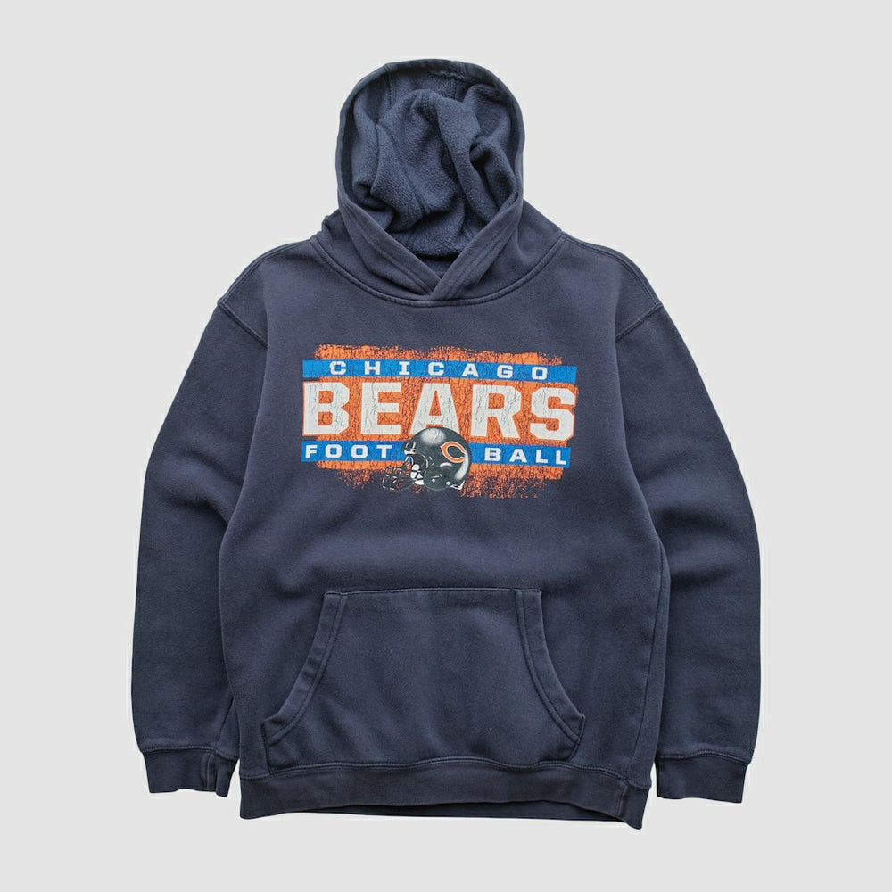 Fanatics Chicago Bears NFL 2010s Hooded Pullover Sweatshirt Navy Vintage