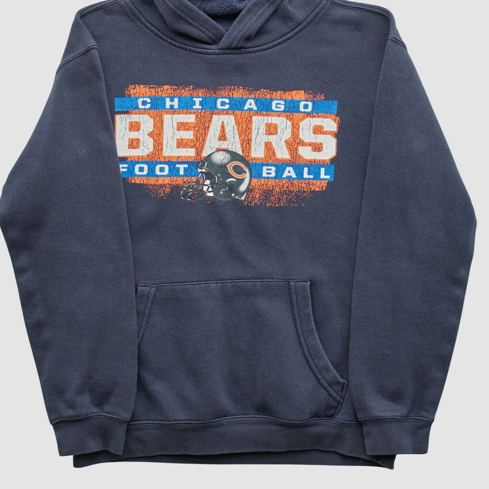 Fanatics Chicago Bears NFL 2010s Hooded Pullover Sweatshirt Navy Vintage