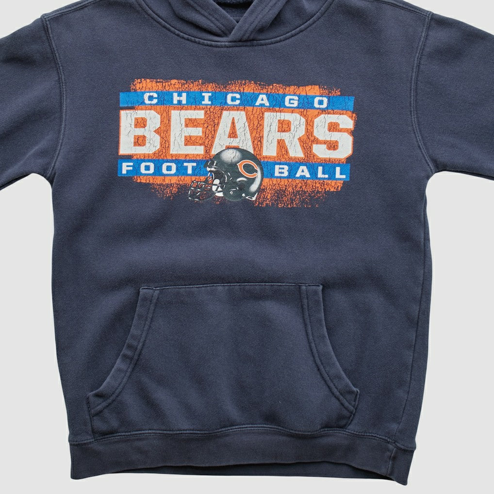 Fanatics Chicago Bears NFL 2010s Hooded Pullover Sweatshirt Navy Vintage