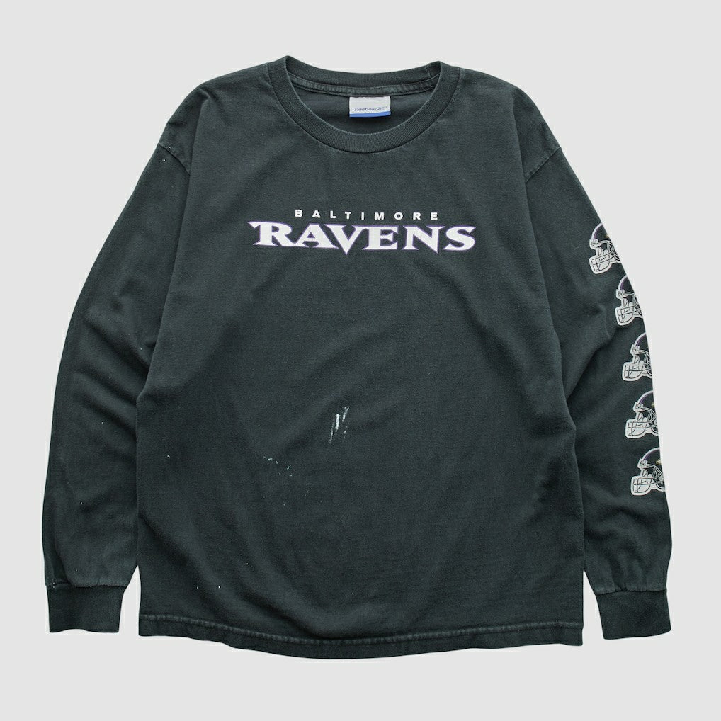 Fanatics Baltimore Ravens Reebok 2000s Long Sleeve T-shirt Black Vintage