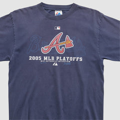 Atlanta Braves Majestic 2005 T-shirt - Navy - Vintage - Fanatics Online