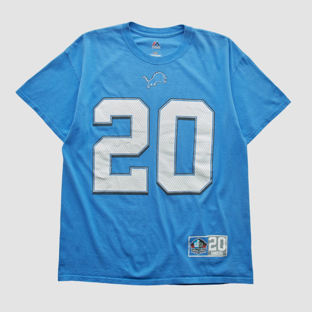 Fanatics Detroit Lions Majestic 2000s T-shirt Blue Vintage