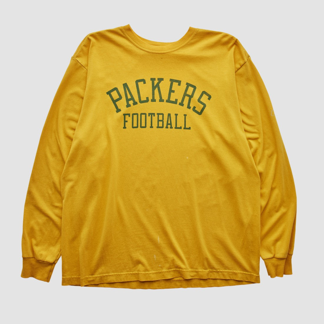 Fanatics Green Bay Packers Reebok 2000s Long Sleeve T-shirt Yellow Vintage
