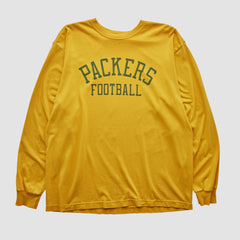 Fanatics Green Bay Packers Reebok 2000s Long Sleeve T-shirt Yellow Vintage
