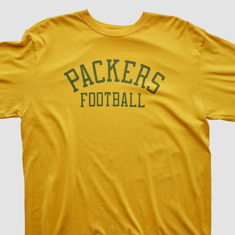 Fanatics Green Bay Packers Reebok 2000s Long Sleeve T-shirt Yellow Vintage