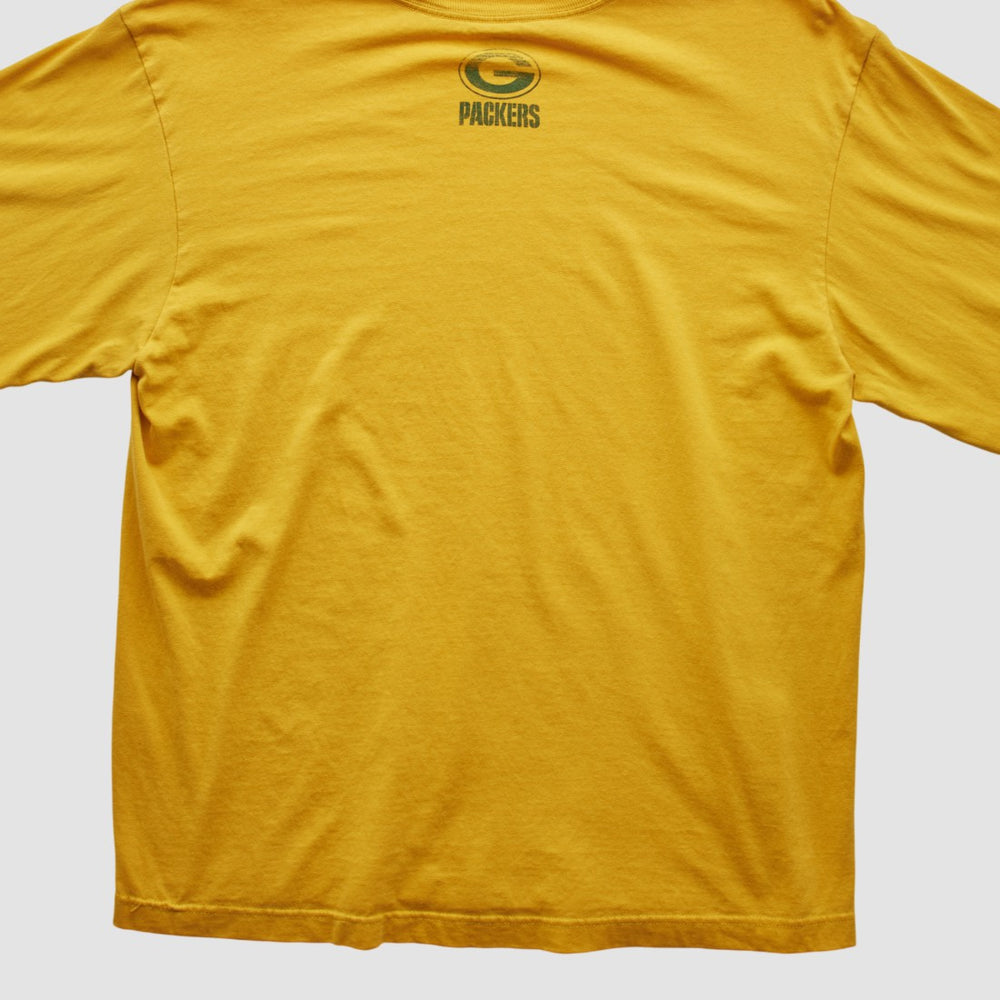 Fanatics Green Bay Packers Reebok 2000s Long Sleeve T-shirt Yellow Vintage
