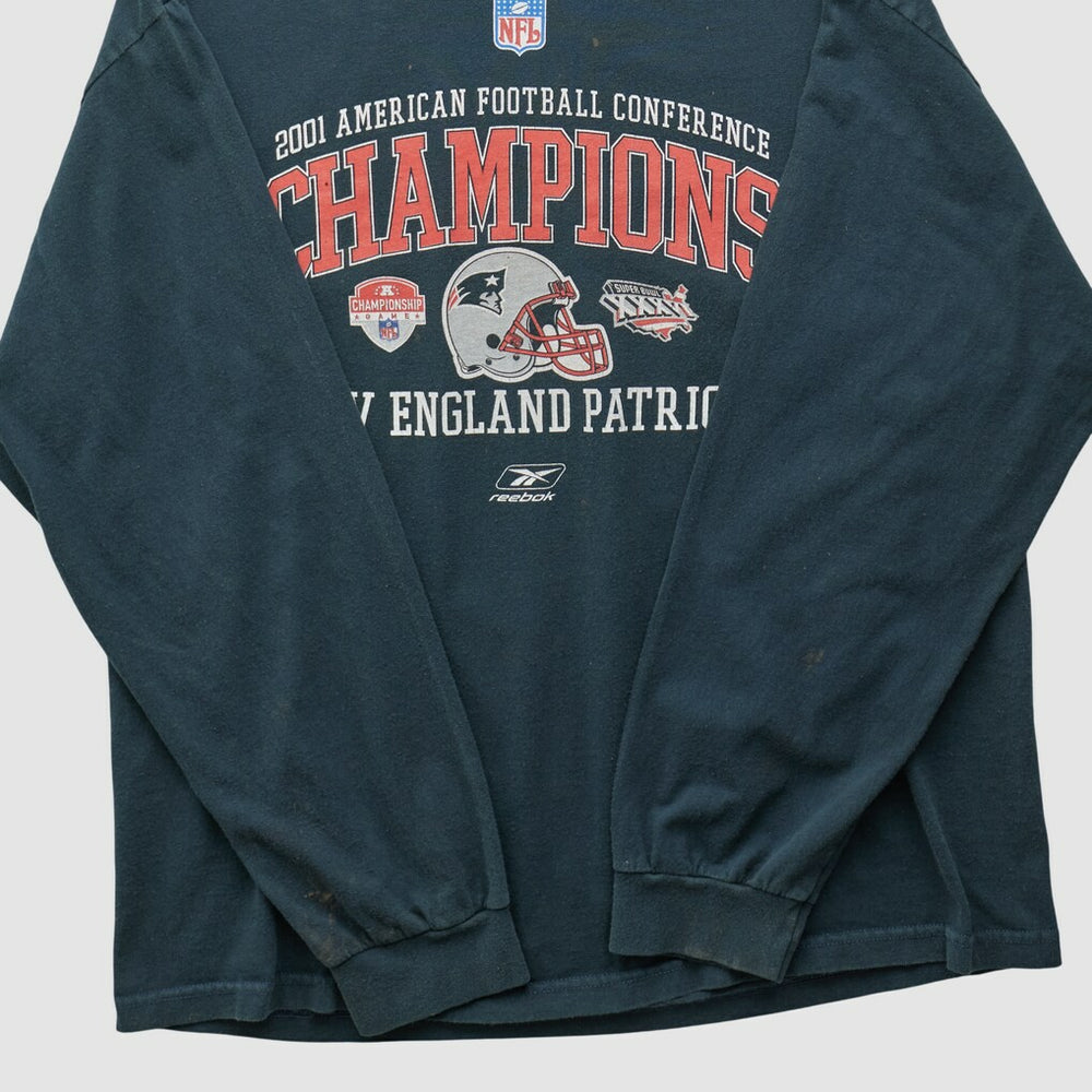 Fanatics New England Patriots 2001 Long Sleeve T-shirt Black Vintage