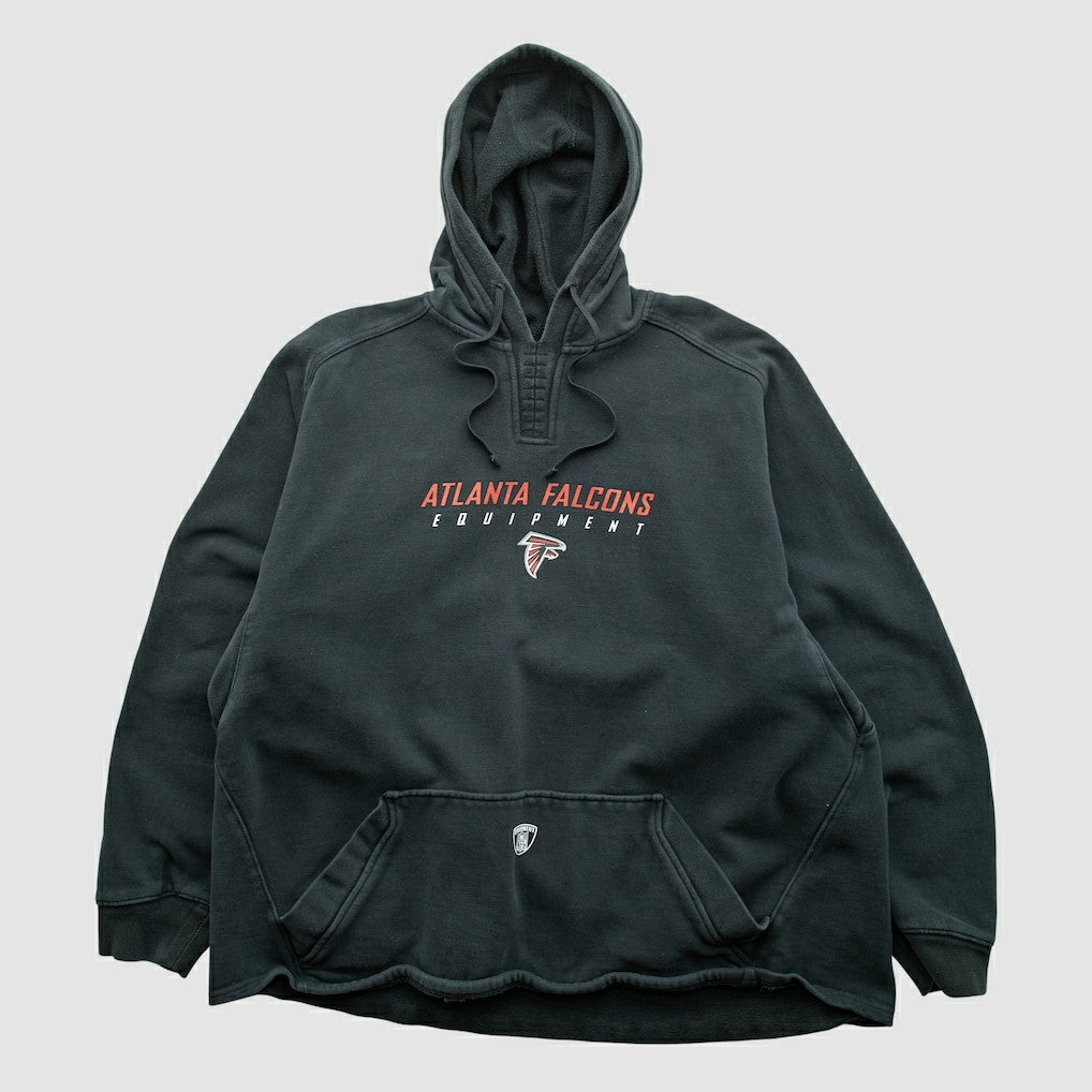 Fanatics Atlanta Falcons Reebok 2000s Hooded Pullover Sweatshirt Black Vintage