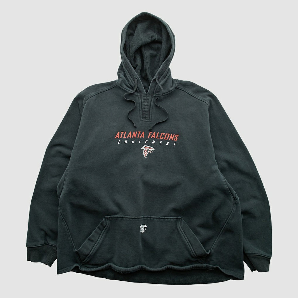 Fanatics Atlanta Falcons Reebok 2000s Hooded Pullover Sweatshirt Black Vintage