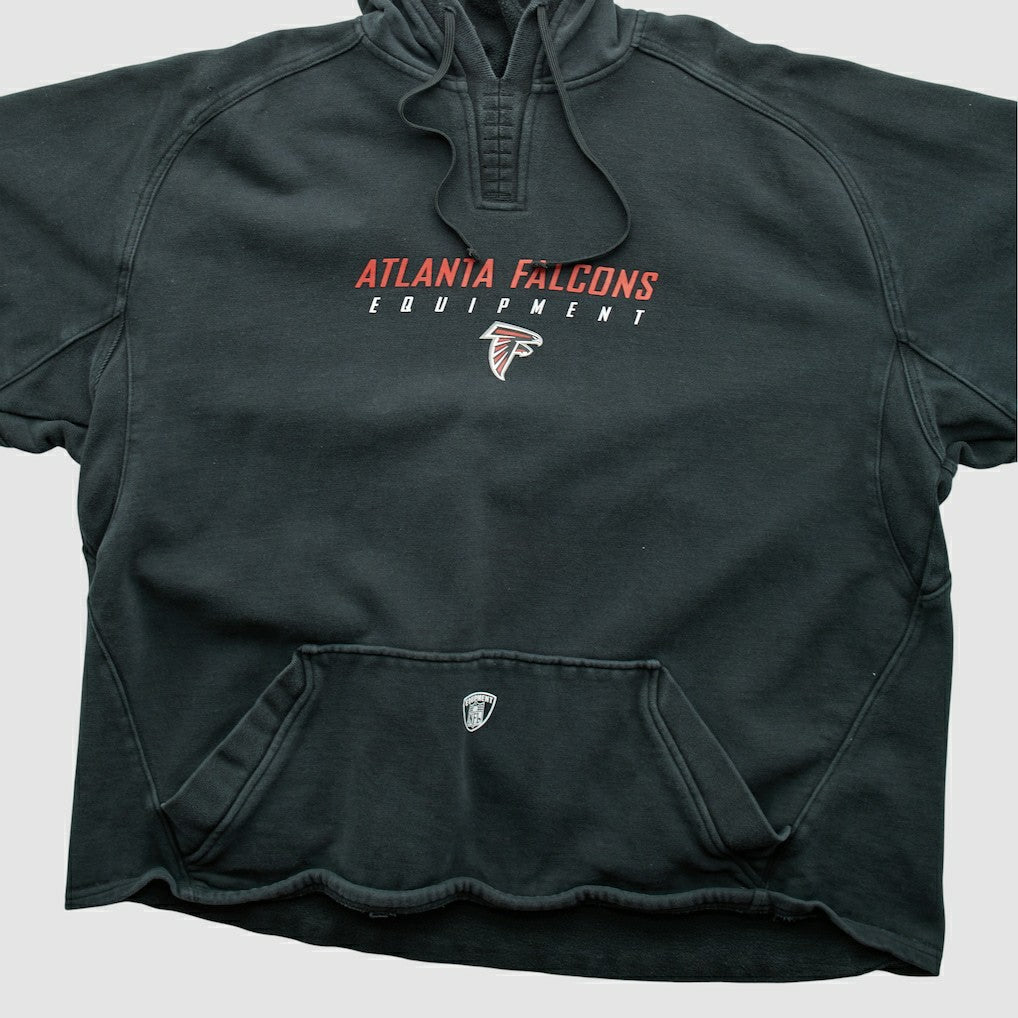 Fanatics Atlanta Falcons Reebok 2000s Hooded Pullover Sweatshirt Black Vintage