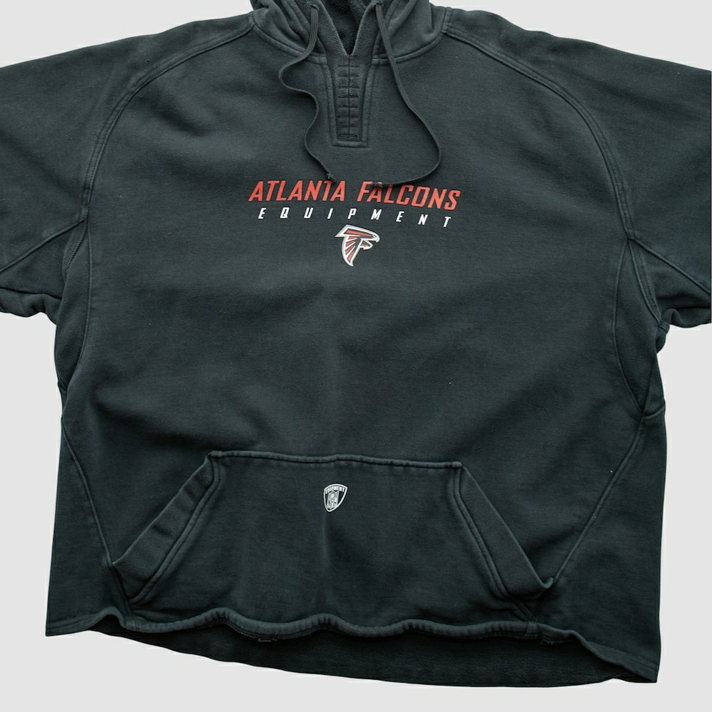 Fanatics Atlanta Falcons Reebok 2000s Hooded Pullover Sweatshirt Black Vintage