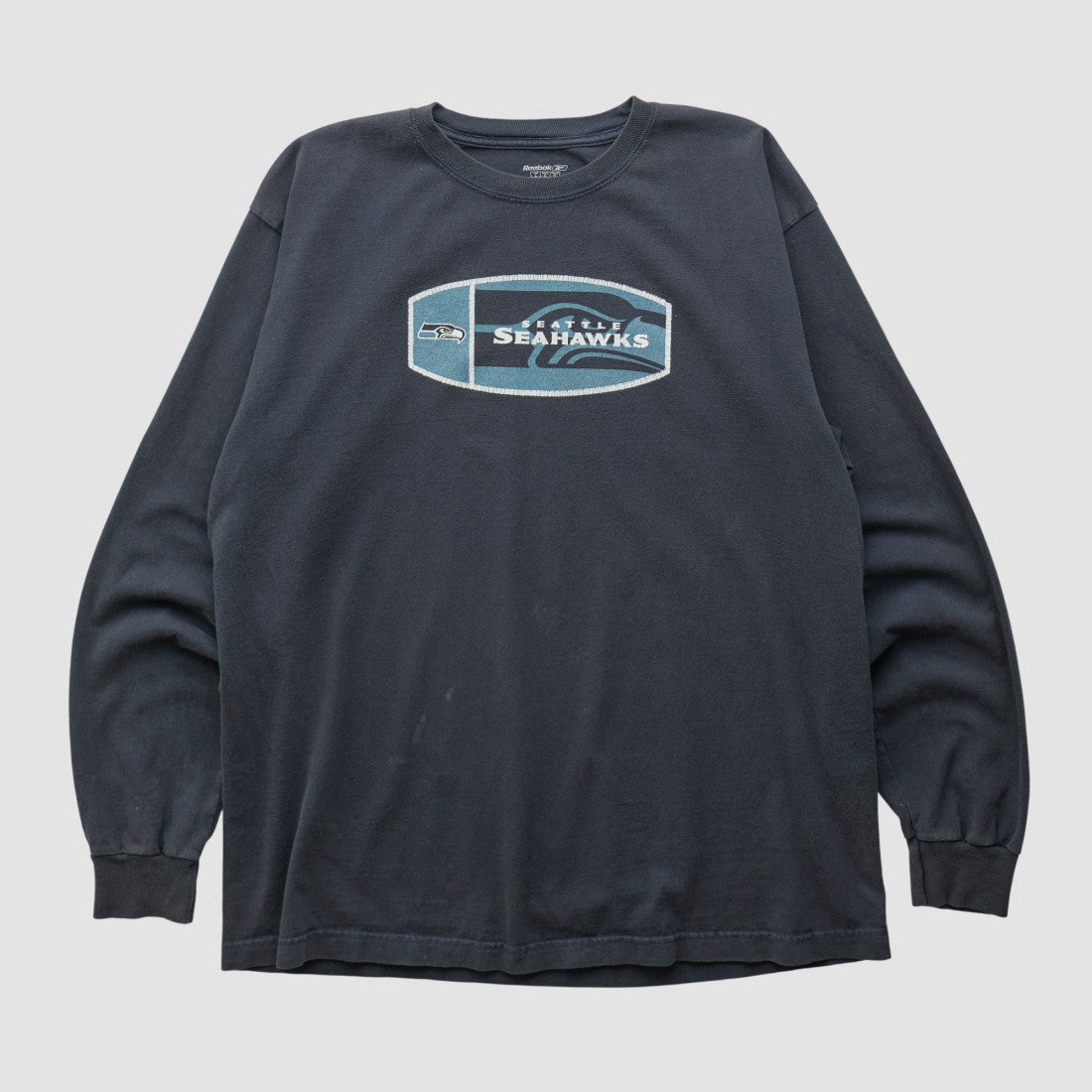 Fanatics Seattle Seahawks Reebok 2000s Long Sleeve T-shirt Black Vintage