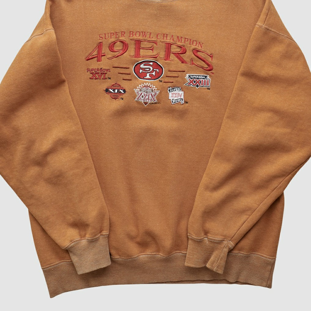 Fanatics Super Bowl 90s Pullover Sweatshirt Tan Vintage