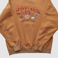 Fanatics Super Bowl 90s Pullover Sweatshirt Tan Vintage