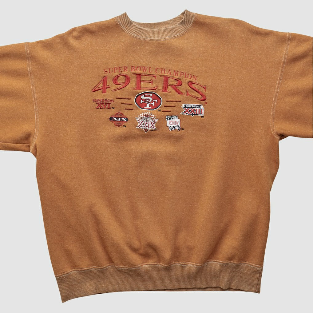 Fanatics Super Bowl 90s Pullover Sweatshirt Tan Vintage