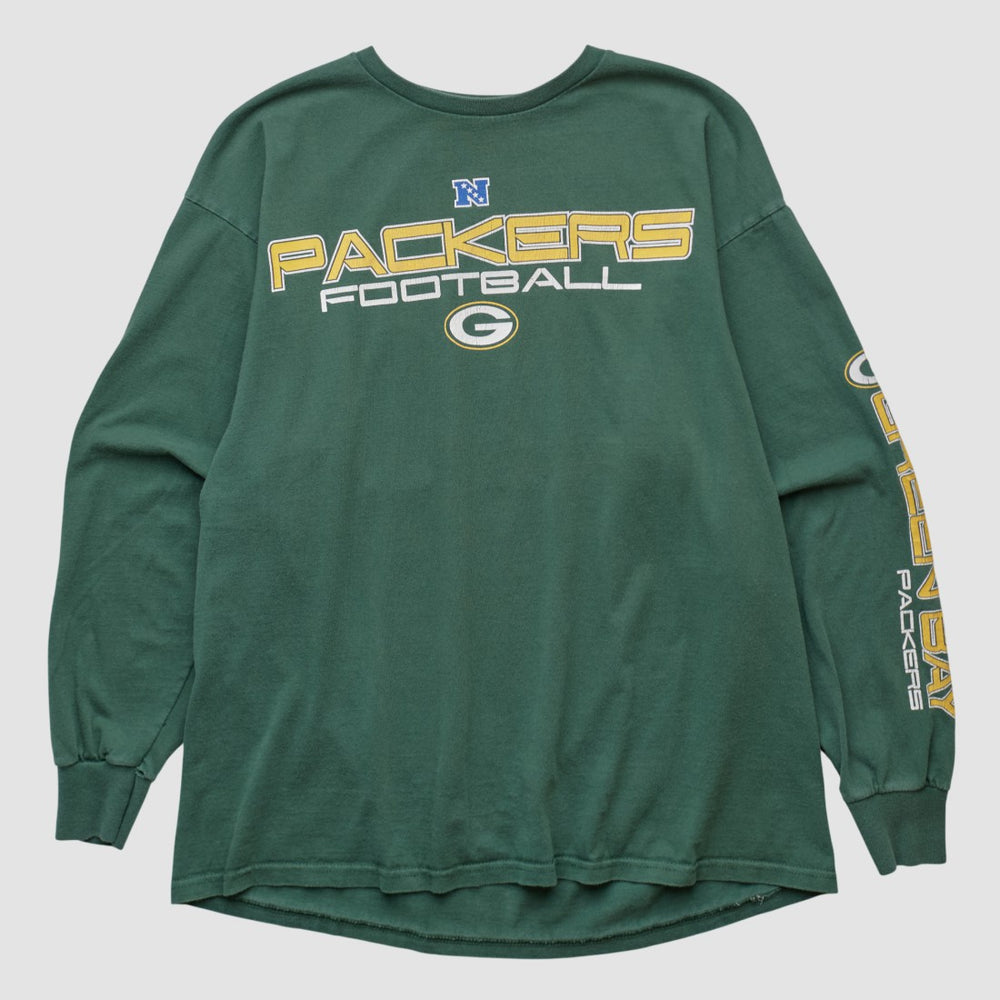 Fanatics Green Bay Packers NFL 2000s Long Sleeve T-shirt Green Vintage