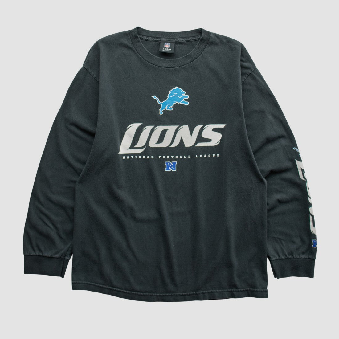 Fanatics Detroit Lions NFL 2010s Long Sleeve T-shirt Black Vintage