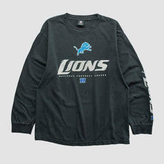 Fanatics Detroit Lions NFL 2010s Long Sleeve T-shirt Black Vintage