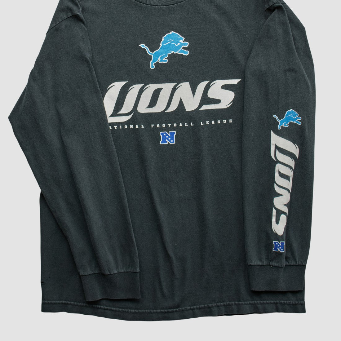 Fanatics Detroit Lions NFL 2010s Long Sleeve T-shirt Black Vintage