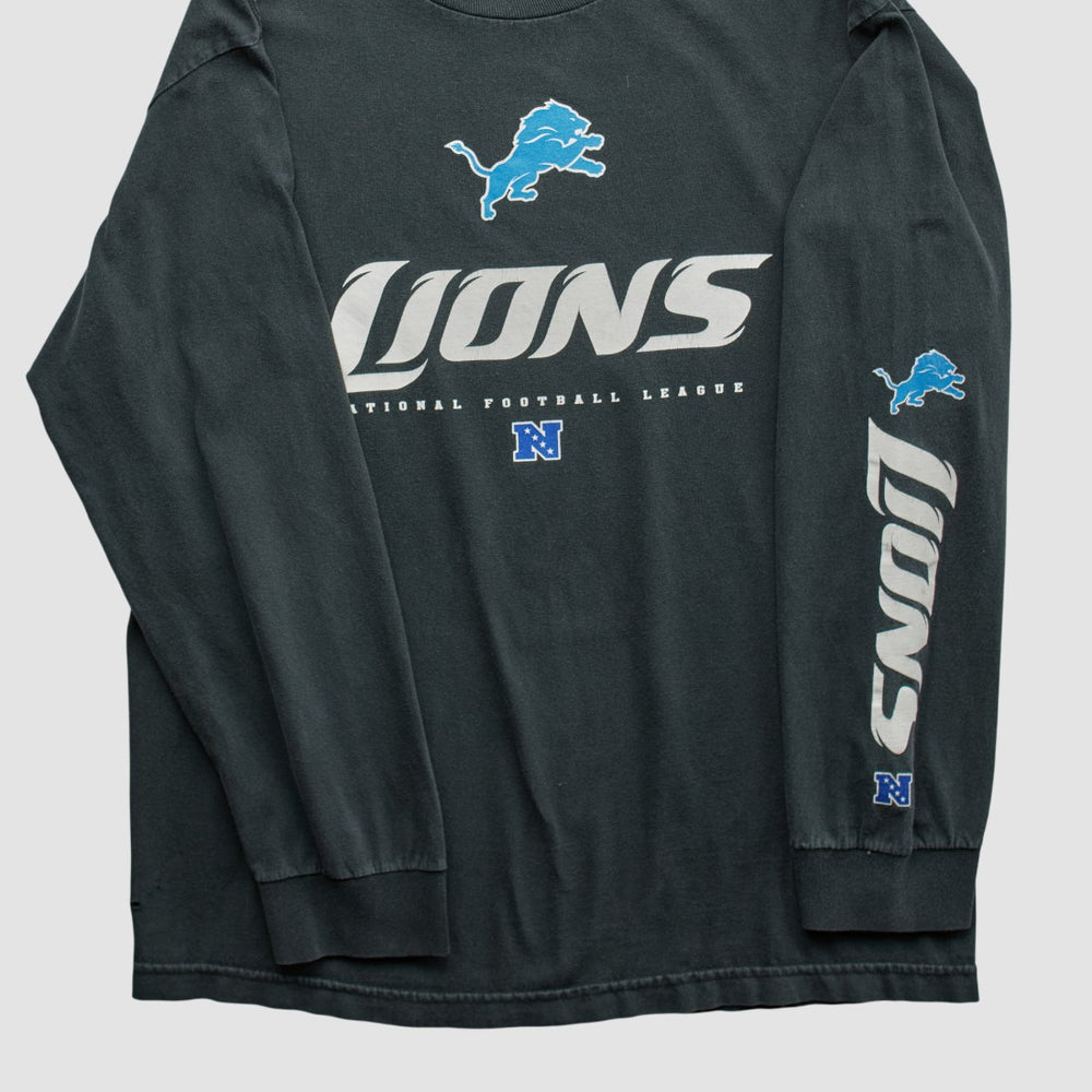 Fanatics Detroit Lions NFL 2010s Long Sleeve T-shirt Black Vintage