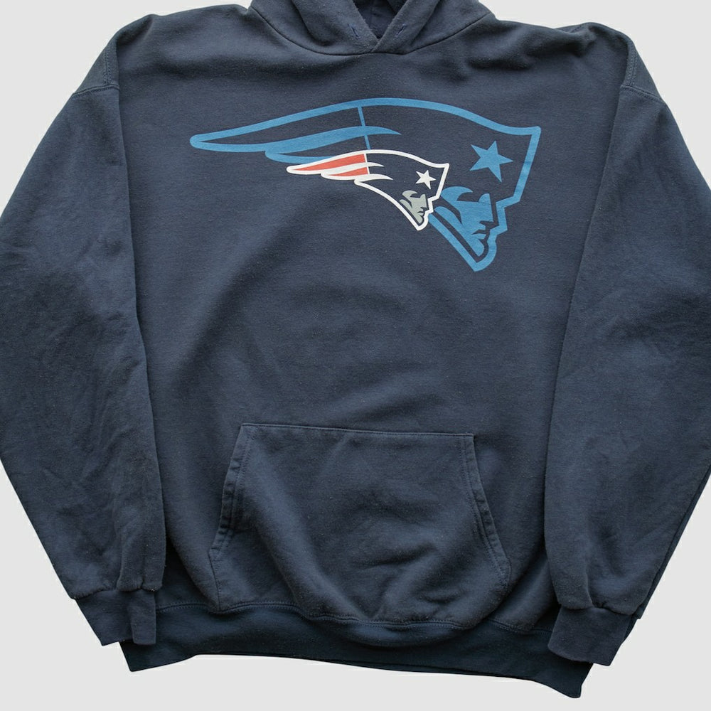 Fanatics New England Patriots NFL 2010s Hooded Pullover Sweatshirt Navy Vintage
