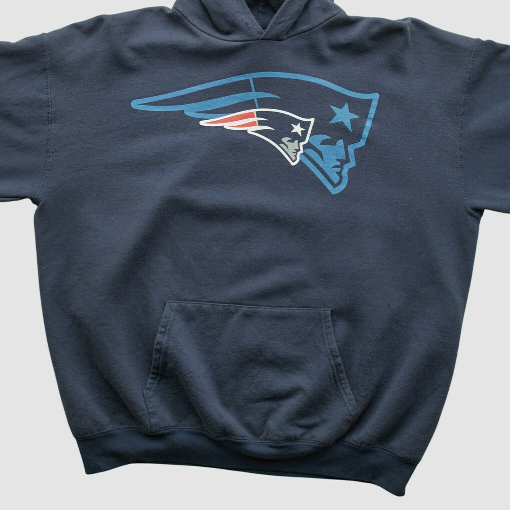 Fanatics New England Patriots NFL 2010s Hooded Pullover Sweatshirt Navy Vintage