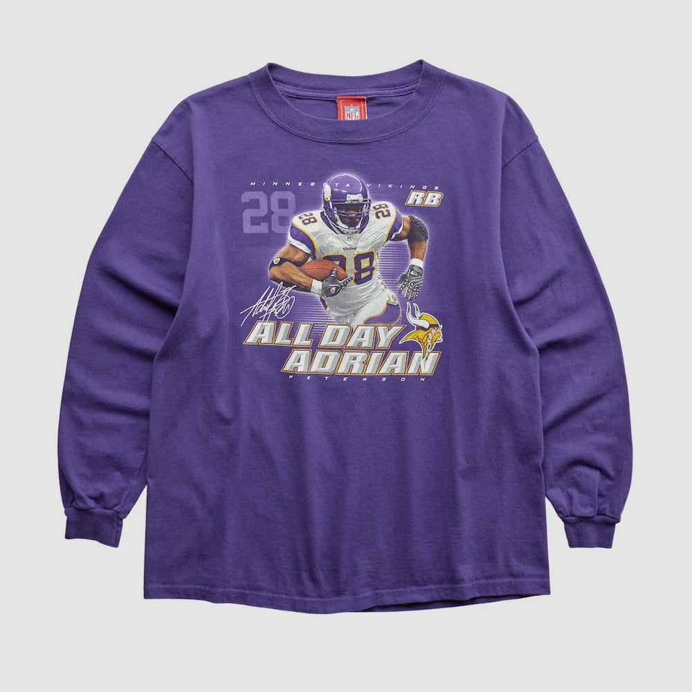 Fanatics Adrian Peterson NFL 2000s Long Sleeve T-shirt Purple Vintage