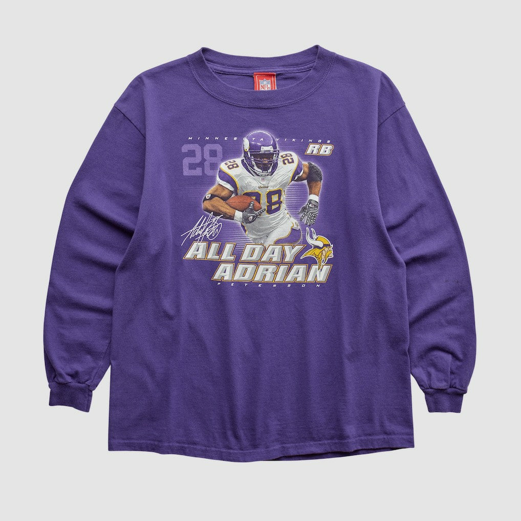 Fanatics Adrian Peterson NFL 2000s Long Sleeve T-shirt Purple Vintage