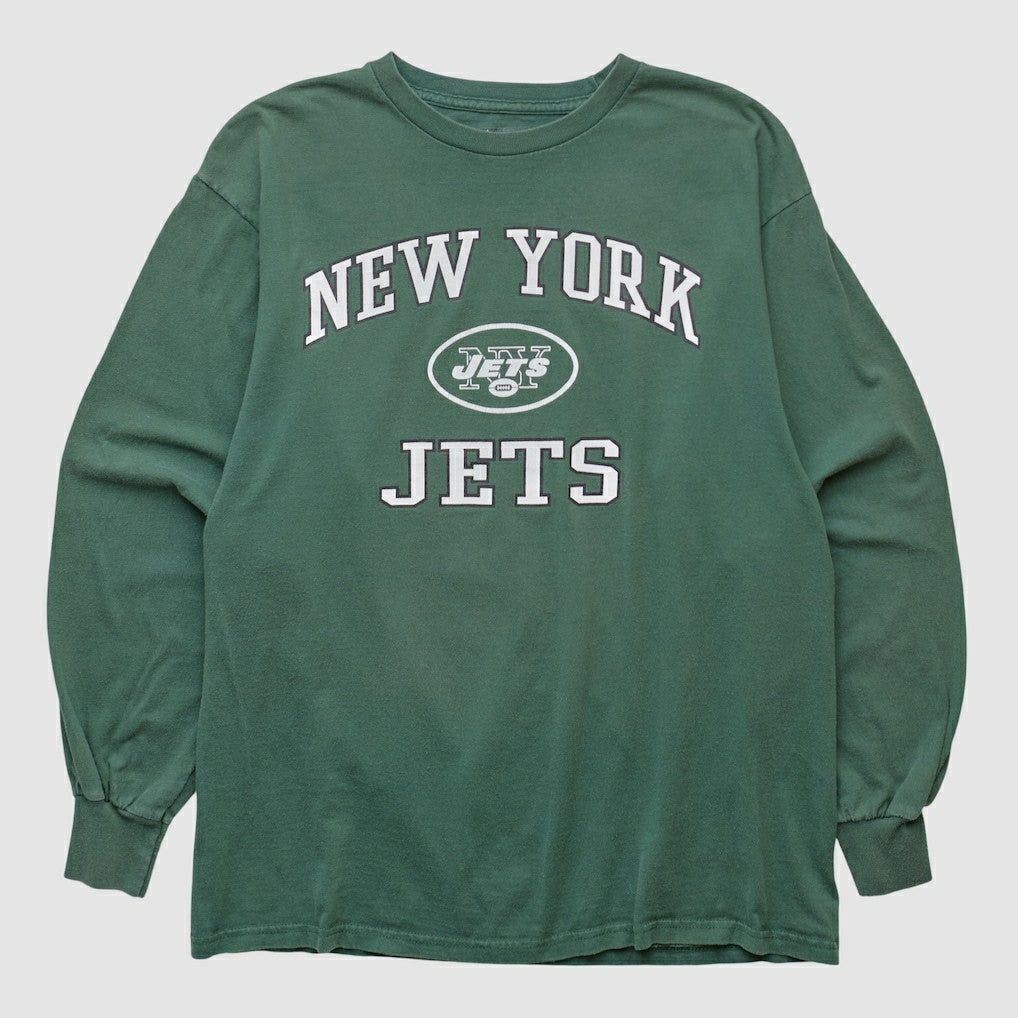 Fanatics New York Jets NFL 2000s Long Sleeve T-shirt Green Vintage