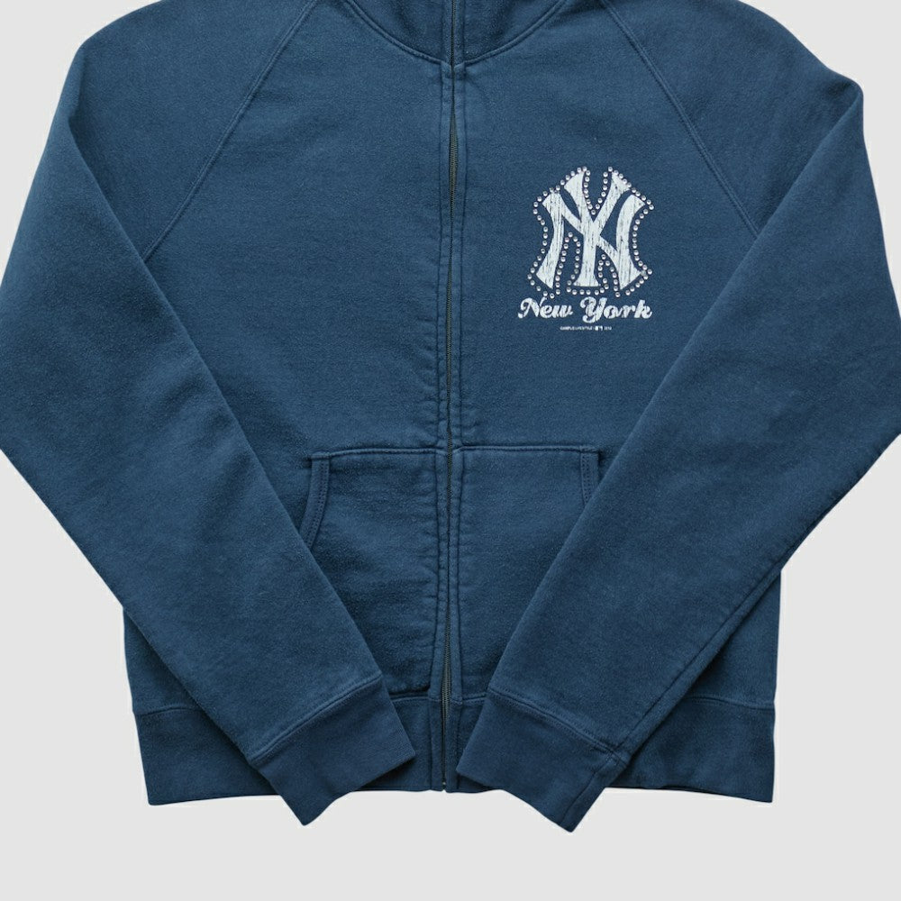 New York Yankees Genuine Merchandise 2010s Full Zip Sweatshirt - Navy - XXVintage - Fanatics Sale