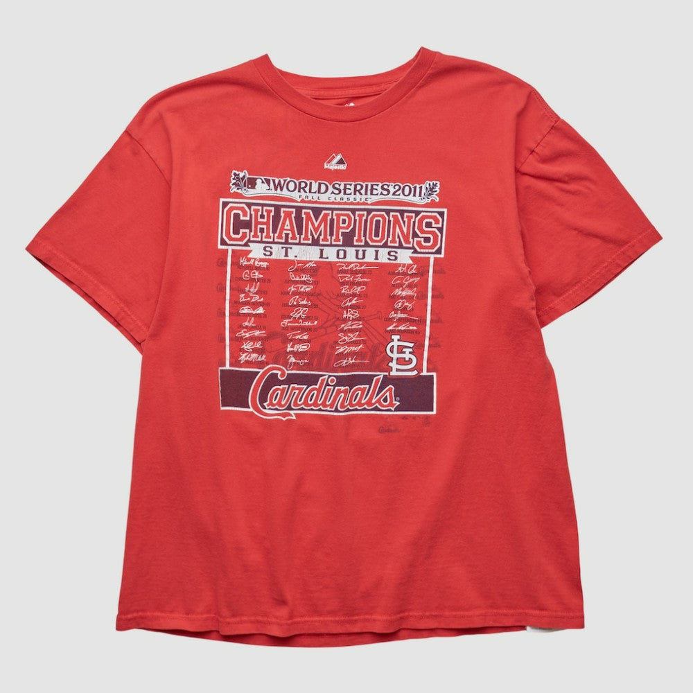 St. Louis Cardinals Majestic 2011 T-shirt - Red - Vintage - Fanatics Lifestyle