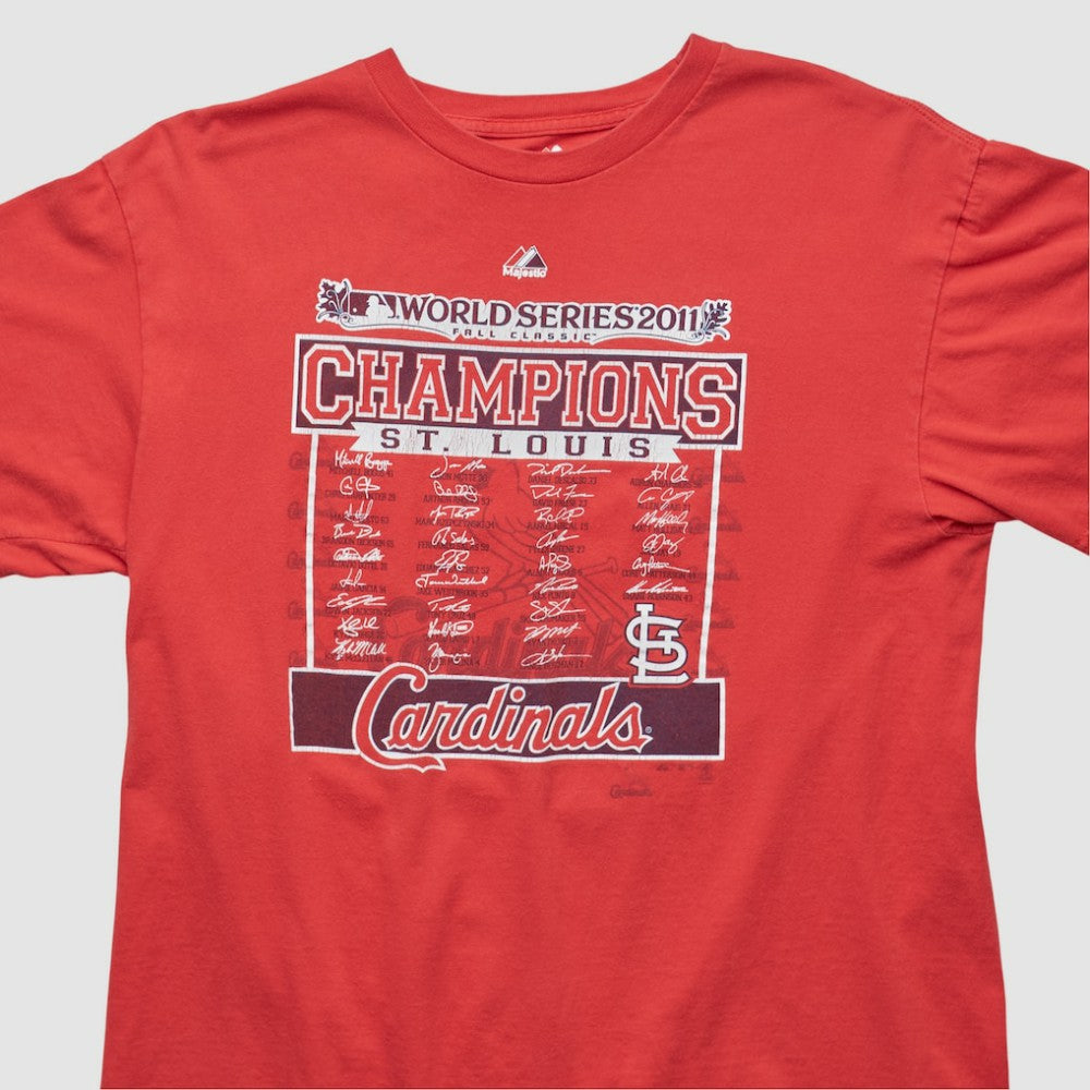 St. Louis Cardinals Majestic 2011 T-shirt - Red - Vintage - Fanatics Lifestyle