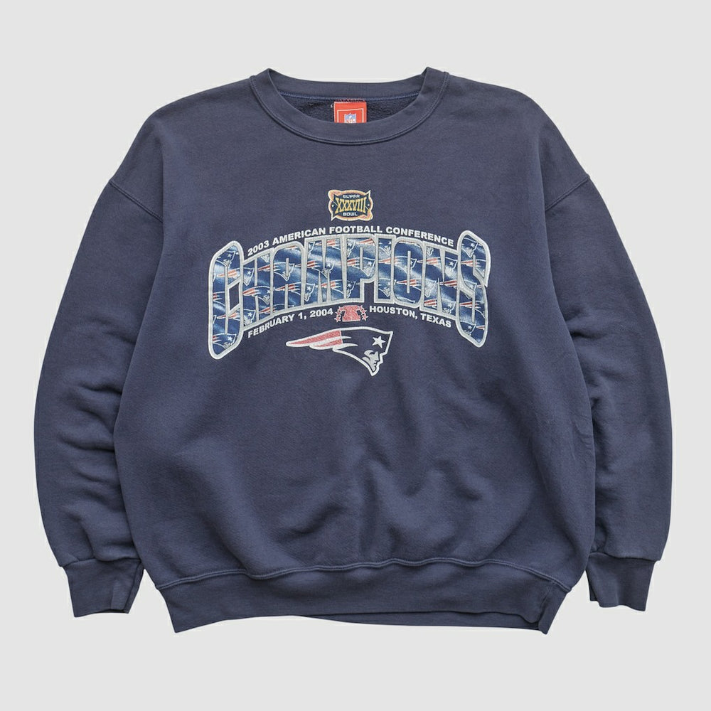 Fanatics New England Patriots NFL 2003 Pullover Sweatshirt Navy Vintage