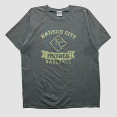 Kansas City Royals Genuine Merchandise 2000s T-shirt - Dark Heather Gray - XVintage - Fanatics Lifestyle
