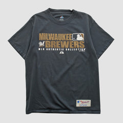 Milwaukee Brewers Majestic 2008 T-shirt - Black - Vintage - Fanatics Discount