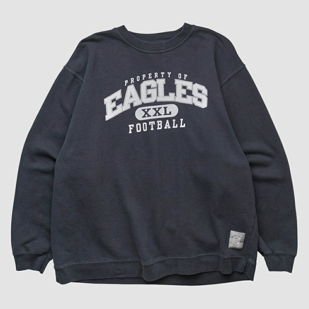 Fanatics Philadelphia Eagles Reebok 2000s Pullover Sweatshirt Black Vintage