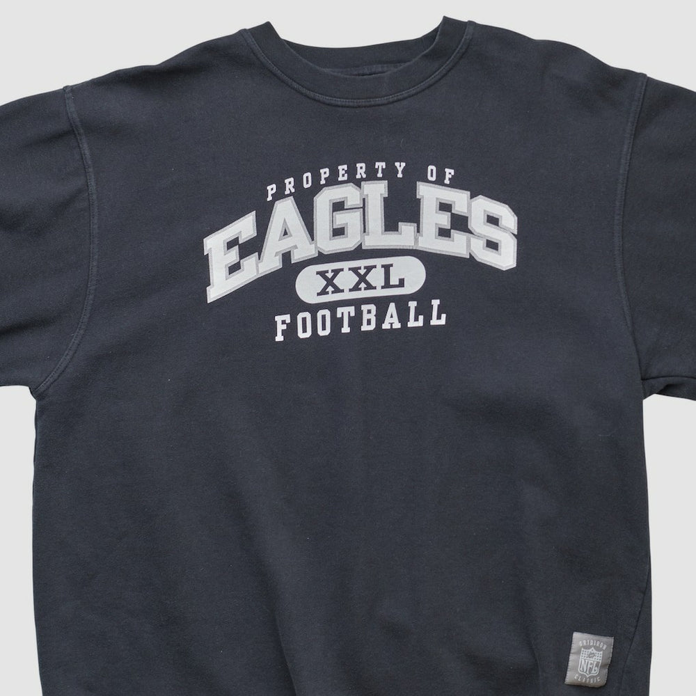 Fanatics Philadelphia Eagles Reebok 2000s Pullover Sweatshirt Black Vintage