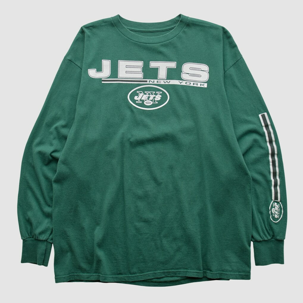 Fanatics New York Jets Majestic 2010s Long Sleeve T-shirt Green Vintage