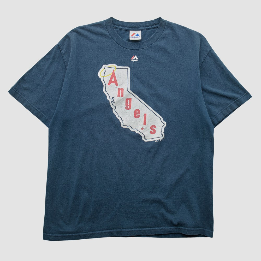 Los Angeles Angels Majestic 2010s T-shirt - Navy - Vintage - Fanatics Sale