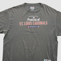 St. Louis Cardinals Majestic 2000s T-shirt - Charcoal - 2XVintage - Fanatics Discount