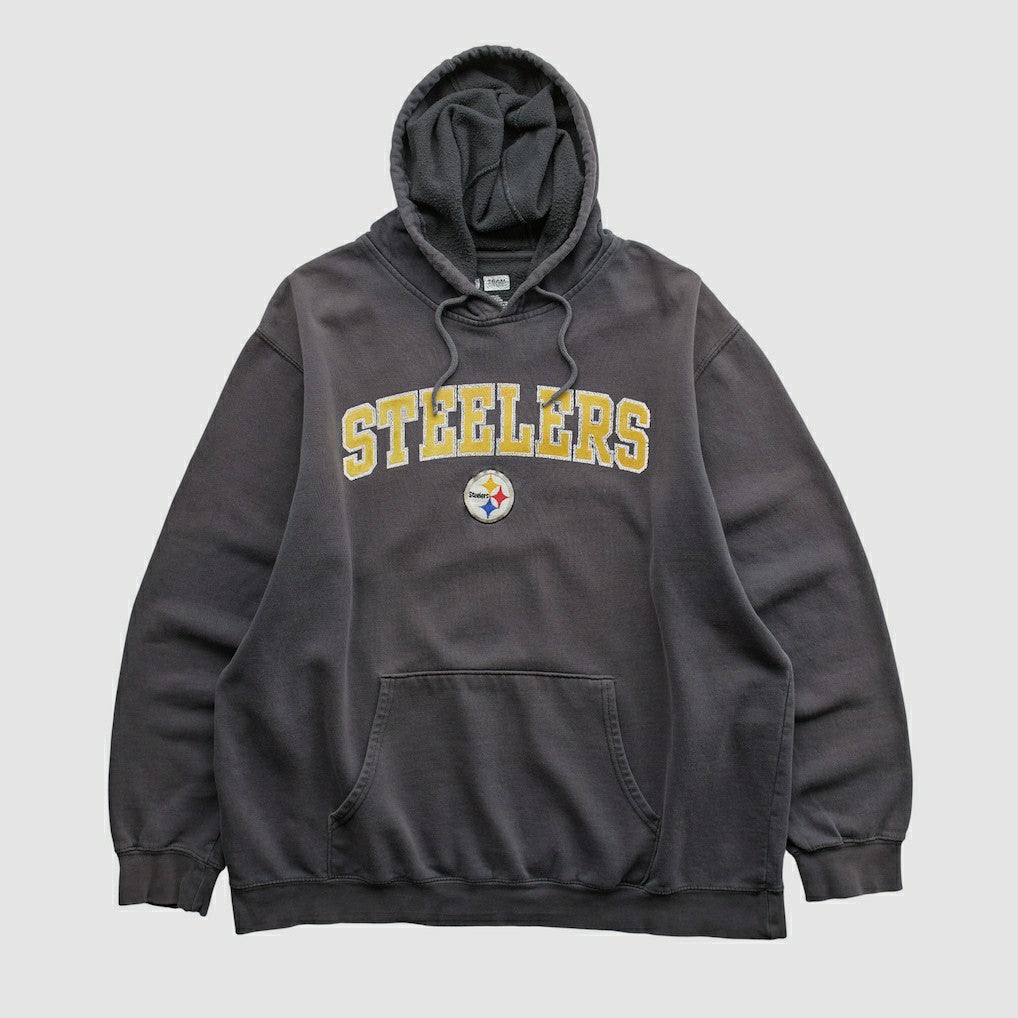 Fanatics Pittsburgh Steelers NFL 2010s Hooded Pullover Sweatshirt Black Vintage