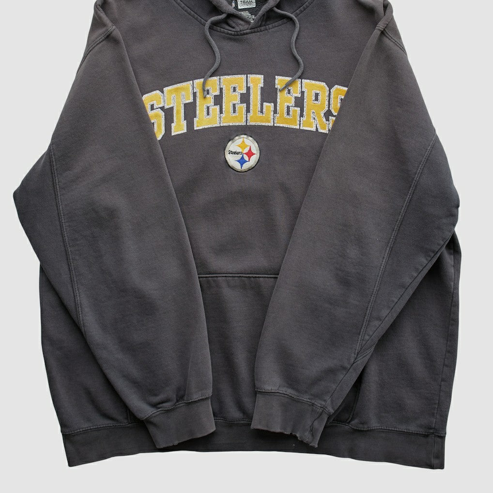 Fanatics Pittsburgh Steelers NFL 2010s Hooded Pullover Sweatshirt Black Vintage