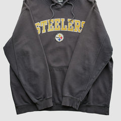 Fanatics Pittsburgh Steelers NFL 2010s Hooded Pullover Sweatshirt Black Vintage