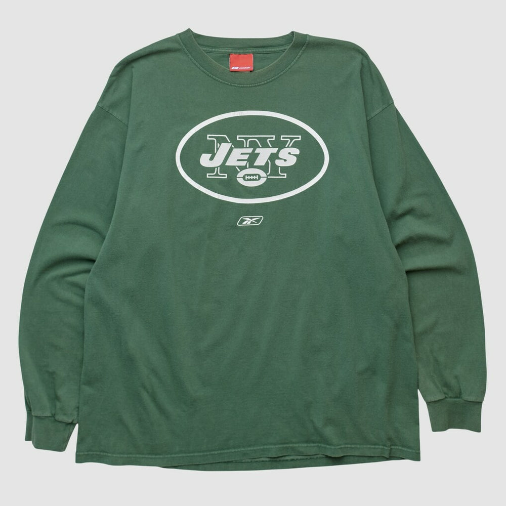 Fanatics New York Jets Reebok 2000s Long Sleeve T-shirt Green Vintage