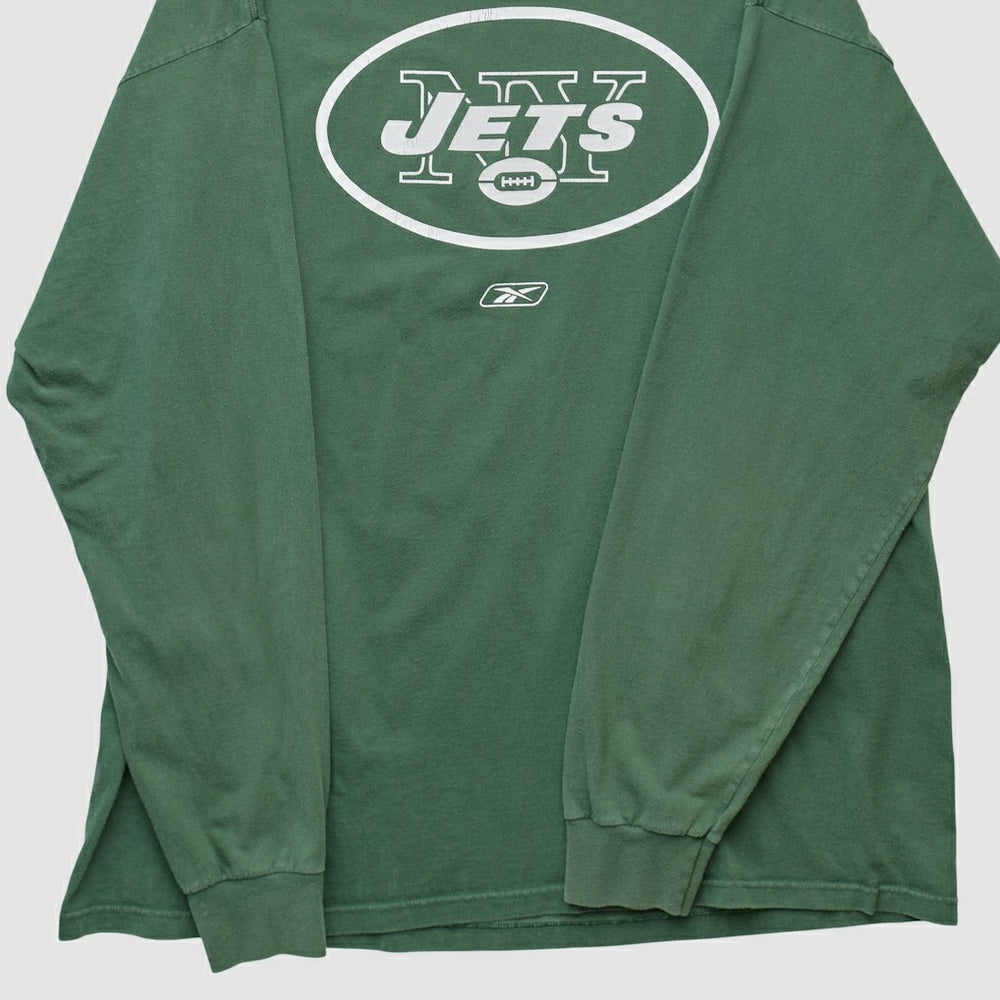 Fanatics New York Jets Reebok 2000s Long Sleeve T-shirt Green Vintage