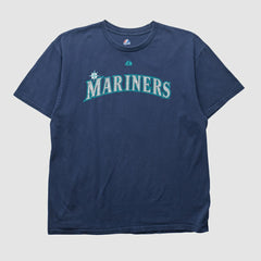 Seattle Mariners Majestic 2000s T-shirt - Navy - XVintage - Fanatics on Sale