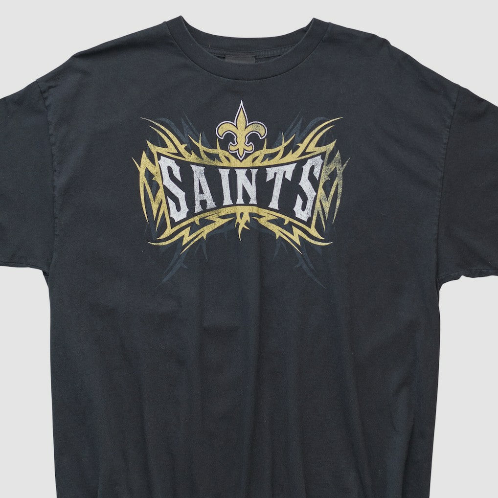 Fanatics New Orleans Saints Reebok 2000s T-shirt Black Vintage